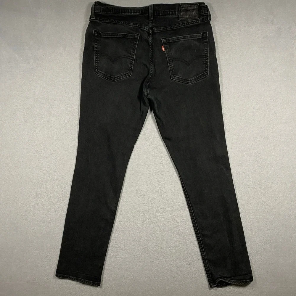 Levi's 511 Slim Fit Jeans Mens 36x32 (Measures 32x31) Black Premium Denim Pants